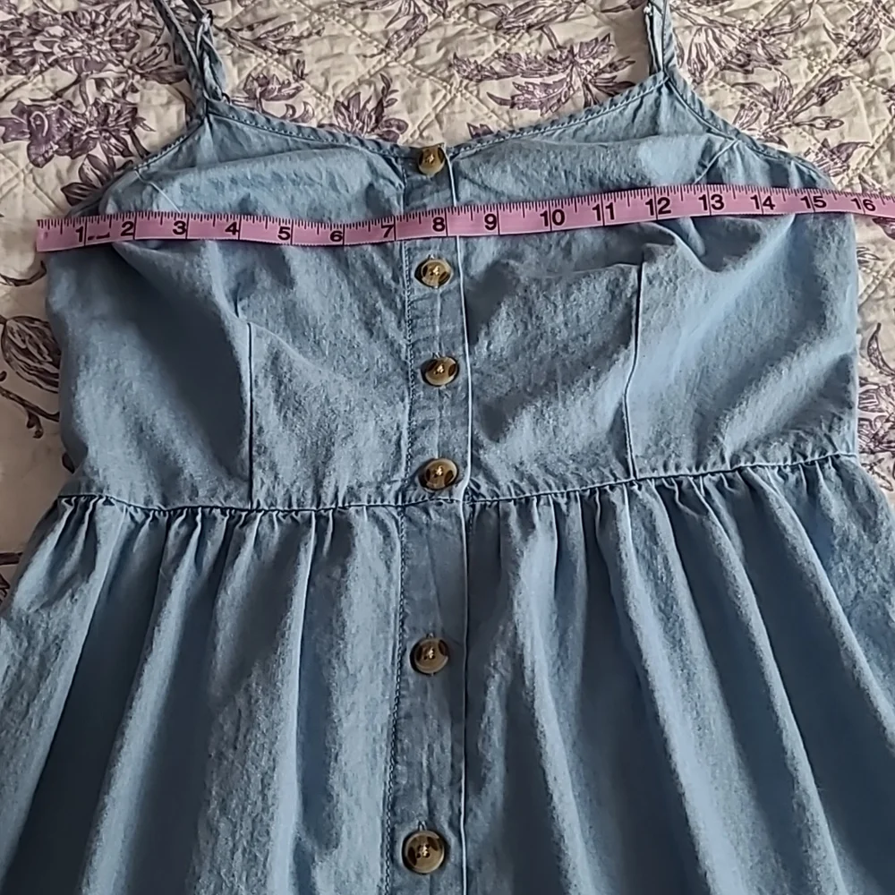 Japna Chambray Sweetheart Fit & Flare Dress - Picture 4 of 9
